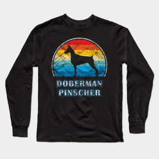 Doberman Pinscher Vintage Design Dog Long Sleeve T-Shirt